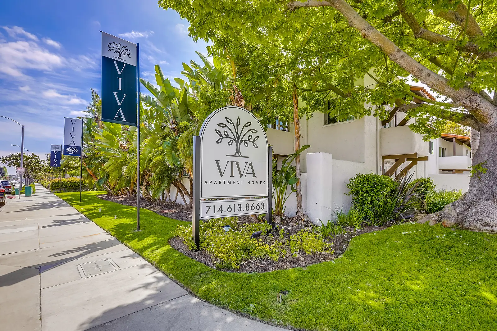 Gallery of model units and common areas at VIVA Apartment Homes, Anaheim, CA.